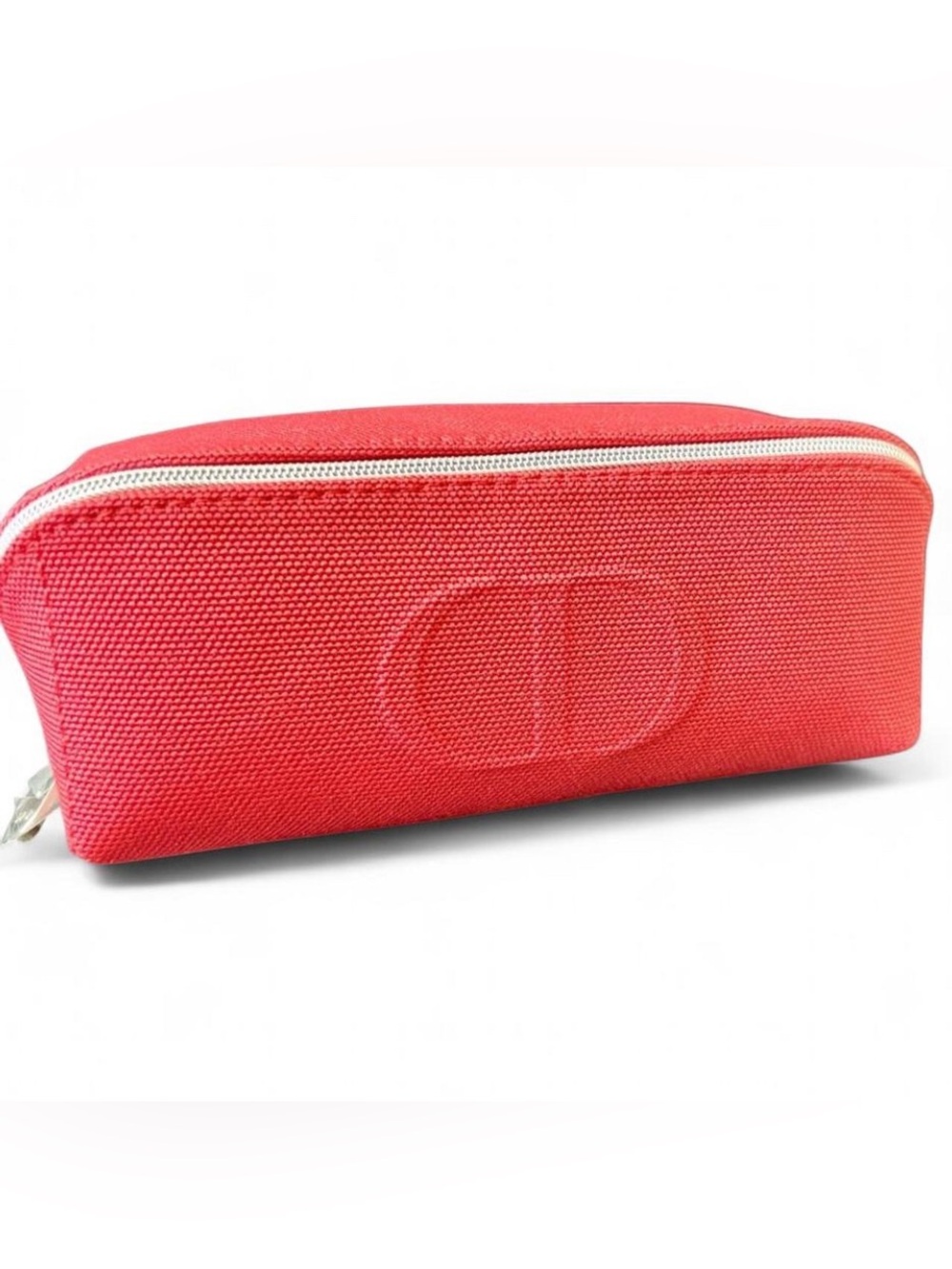 Dior Beauté Bright Coral Red Makeup Cosmetic Bag - Picture 2 of 5